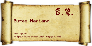 Bures Mariann névjegykártya